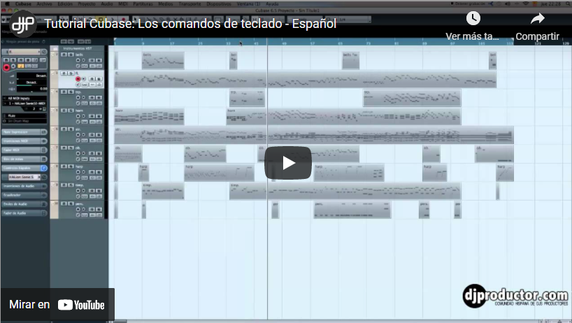 TUTORIAL CUBASE – COMANDOS DE TECLADO